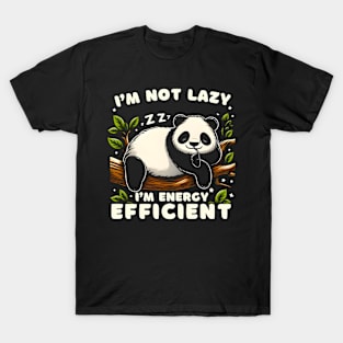 I'm Not Lazy I'm Energy Efficient Funny Bear vintage T-Shirt